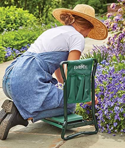 Burpee Multi-Function Garden Kneeler Seat with Padded Cushion and Detachable Tool Bag, Versatile Garden Stool with Foldable Frame, Ideal for Outdoor Gardening Enthusiasts (Green) - Image 5