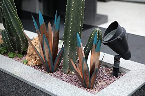 Homight Metal Agave Plants Outdoor Decor Mexican Yard Art Plants Garden Decor for Outside Metal Art Flowers Gifts for Butterflies Bees Birds for Gifts (1big&1small) - Image 6