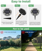 LOTMOS 30 Pack Solar Ground Lights, Solar Lights Outdoor Waterproof IP68 - Image 5