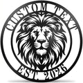 Personalized Lion Metal Sign，Customized Lion Decorative Wall Art ，Home Decor Wall，Animal Metal Wall Art, Wild Animal Decor Gift for Lion Lovers by HZDSMSIGN