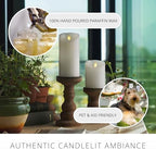Luminara - Flameless LED Battery Operated Flickering Pillar Candles - White - Pack of 3-3x4.5 - Realistic Moving Flame Real Wax Indoor/Outdoor Decor - Image 4
