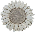 NAT & Jules Sunflower Shaped Dimensional Indoor Outdoor 12 inch Cast Resin Decorative Garden Stepping Stone, Patio, Walkway Sculpture Yard Art, Stone Grey by NatJules