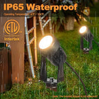 Outdoor Landscape lighting Low Voltage, 65.6FT Wired LED Spot light with Plug-in Transformer, IP65 Waterproof Outside Uplight 18W 1800LM for Yard Garden Tree Pathway House, Warm White 3000K, Pack of 6 - Image 2