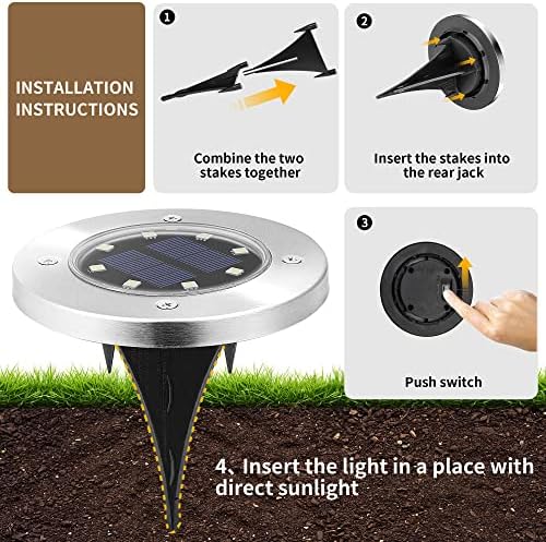 SOLPEX Solar Lights Outdoor Waterproof, 12 Pack Solar Ground Lights, Solar Garden Lights Landscape Lighting for Pathway Driveway Patio Backyard Walkway (Cool White) - Image 4
