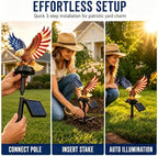 Solar Eagle Garden Light, Waterproof Patriotic LED Yard Decor 4th of July - Image 5