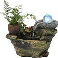 Carved Decorative Resin Fountain Creative Resin Desktop Fountain Desktop Waterfall Aquarium Flowerpot Home Office Club Decoration Gifts for Indoor and Outdoor Fountain Offices (Color : A) by Unknown
