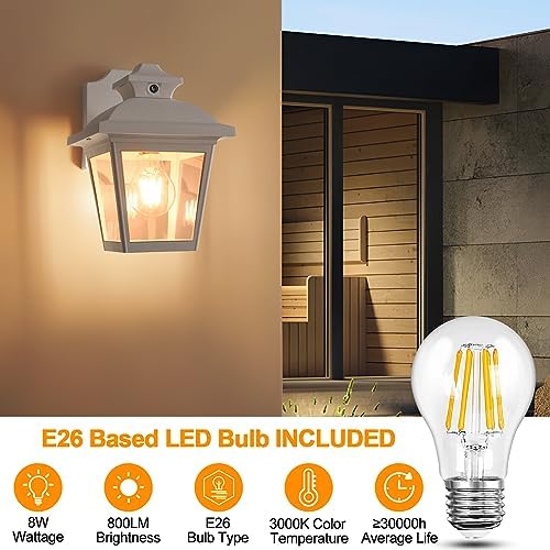 FUDESY Dusk to Dawn Outdoor Wall Lantern, Exterior Porch Light Fixture, E26 - Image 6