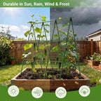 Cucumber Trellis for Raised Bed, A-Shape Arch Metal Garden Trellis for Climbing Plants, Heavy Duty Plant Trellis Outdoor, Easy Assembly Rustproof Trellis for Vines - Image 6