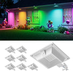 FALOVE 8 Pack Color Changing Solar Gutter Lights Outdoor Decor Waterproof by FALOVE