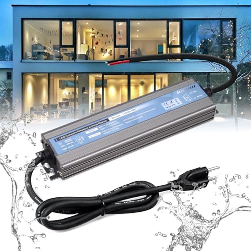QNNP® LED Driver 150 Watts 12V DC with Plug, Low Voltage Transformer Waterproof IP67 Power Supply Transformer Adapter AC 85V-265V to 12V DC, LED Power Supply for Indoor Outdoor Lighting by qnnplighting
