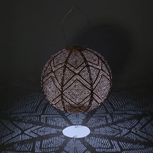 Allsop Soji Stella Market - 12" Handmade LED Outdoor Solar Lantern - Copper - Image 2