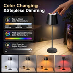 4 Pack Cordless Table Lamp Rechargeable Black - Image 2