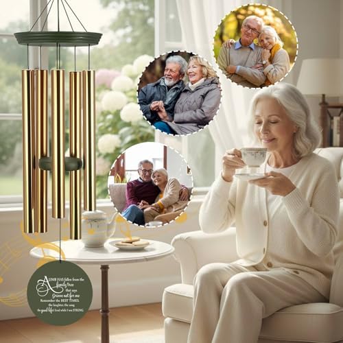 Personalized Memorial Wind Chimes for Outside, Sympathy Gifts Wind Chime for Loss of Loved One, Beautiful Decor with Deep Tone, Ideal for Funeral, Remembrance & Bereavement, Produced in Texas - Image 6