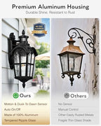 VIANIS 2 Pack Motion Sensor Outdoor Lights, Black Outside Light Fixtures - Image 6