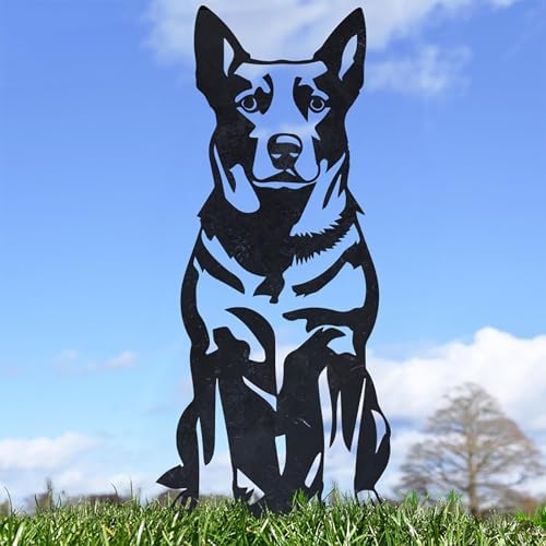 10" Blue Heeler Statue Garden Stake - Image 2