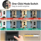 14" Motion Sensor Outdoor Wall Lights Fixture, E26, Black, 2-Pack - Image 2