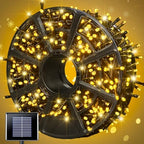 JMEXSUSS 600 LED Solar Christmas Lights, 206.7ft Warm White String Lights by JMEXSUSS