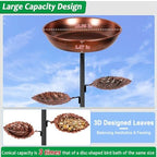 2 Pack Metal Outdoor Bird Bath, Removable Bowl for Garden (Small, Bronze) - Image 3