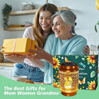 Cat Solar Lanterns Outdoor Waterproof Garden Decor, Birthday Gifts for Women Mom Grandma, Metal Sunflower Hanging Solar Lights for Outside Yard Patio Pathway Backyard Porch - Image 6