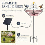 Solar Fountain for Bird Bath Outside, Water Fountain with Stake Stand to Attract Birds for Garden, Patio & Yard - Image 2