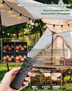 30FT Solar String Lights Outdoor, G40 LED Waterproof with Remote - Image 2