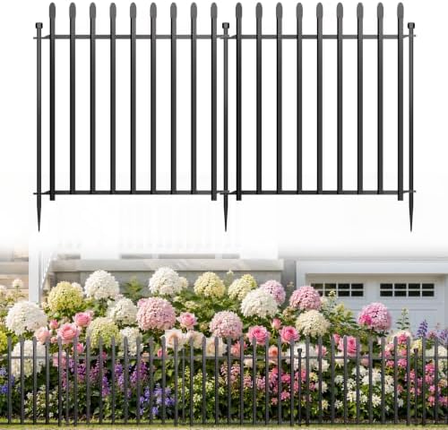 No Dig Decorative Garden Fence, 24in(H)×11ft(L), 5 Panels by FencePost