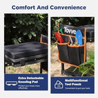 Tovve Foldable Garden Kneeler and Seat, Heavy Duty Garden Stool with 10" Wide Detachable Kneeling Pad, Portable Garden Bench Chair with Large Garden Tool Bag, Gardening Gifts for Women, Seniors, Mom - Image 7