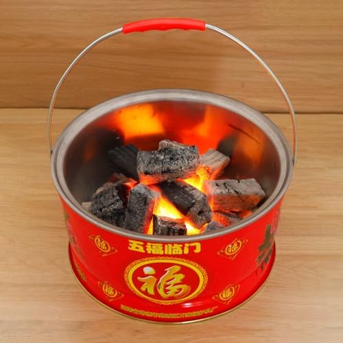 BNEI Tabletop fire Pit, Beautiful Appearance, Stainless Steel, Adjustable fire, Including Barbecue net, Charcoal Clips, Pot Holder - Image 4