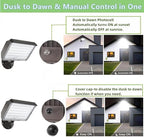 1Pack-Dusk to Dawn Outdoor 100W LED Flood Light with Knuckle&Plate, 3000K/4000K/5000K Color Selectable, 14000LM 1000W Equiv., ETL Commercial LED Floodlight, Outdoor Security Lighting for Parking Lot - Image 4