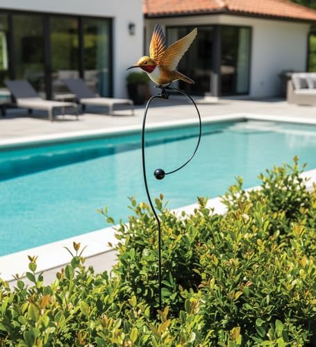 Regal Art & Gift Rocker Hummingbird Garden Stake, Kinetic Metal Yard Art - Image 4