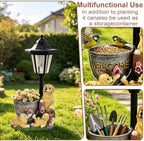Golden Retriever Statue Outdoor Solar Sculptures with Solar Lantern and Flowerpot Funny Garden Decor Dog Figurines Resin Outdoor Statues for Patio Yard Lawn Balcony Grandma Mom Gifts - Image 5