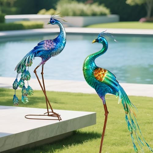 Metal Peacock Statue Garden Decor Yard Art Decoration Outdoor Sculpture - Image 4