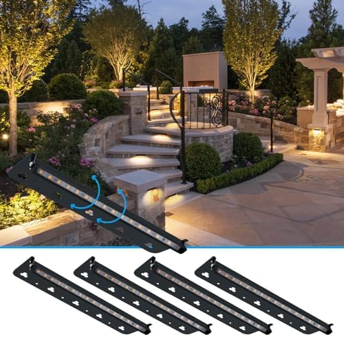 4 Packs 12inch Hardscape Lighting 5W 2700K Soft White by LECOTRESYLandscapeLight