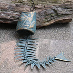 Outdoor Fish Skeleton Decor Bell, Charming Frontier Style Hanging Bells Weather Resistant Shopkeepers Bell for Garden Home - Image 4
