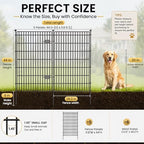 No Dig Garden Fence, Dog Fencing Outdoor for Yard, 5 Panels with Gate - Image 2