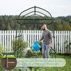 Garden Arch Trellis for Climbing Plants Outdoor, 7ft Extra Tall Metal Walkway Trellis Cucumber Arch Trellis Archway Arbor Tunnel Large Trellis for Climbing Vines Vegetable Grape Garden Raise Bed - Image 3