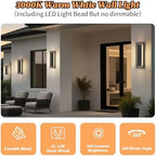 15.7 in Outdoor Wall Sconce Light,Modern Exterior Lights Fixture - Image 3