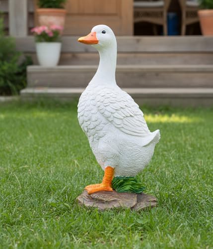Elenon Funny Duck Garden Statue, Adorable Flower Bed Garden Goose Outdoor Decor, Decorative for Yard Patio Art Sculptures Table Ornament - Image 6