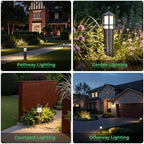 Gardencoin Low Voltage Landscape Pathway Lights, Replaceable G4 Bulb 12V 4W 2700K Outdoor LED Landscape Lighting, Aluminum Waterproof Walkway Lighting, Bollard Path Lights Wired, Bronze 6 Pack - Image 7