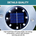 Color Changing Solar Ground Lights Outdoor, 4 Pack 8 LED Color Changing Solar Disk Lights Waterproof Garden In-ground Pathway Lights Landscape Lighting for Pathway Garden Yard Lawn Walkway Decor - Image 5