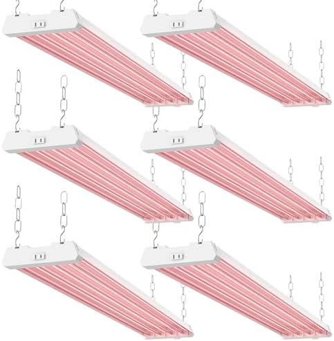 Sunco 6 Pack 4FT Full Spectrum LED Grow Lights, 80W, Super Bright by SuncoLighting