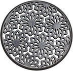 A1 Home Collections Rubber Multi Functional-Garden Stepping Stone Mat Round, Natural Rubber Heavy-Duty Beautiful Hand Finished Design 14"X14" Set of 3, Paisley Black - Image 2