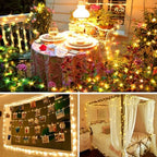 KNONEW 400FT 1200LED Green Wire Outdoor Fairy Lights Plug in Warm White - Image 2