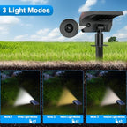 Super Bright 74LED Tri-Color Outdoor Solar Garden Spot Light, IP65 Solar Powered Landscape Lights, 3 Lighting Modes Solar Spotlights for Pathway Walkway Lighting - Image 4