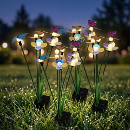 Hoikwo Solar Garden Flower Lights 4 Pack - Image 7