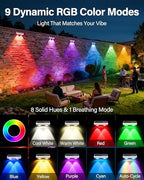 Solar Fence Lights Outdoor, 6 Pack Fence Lights Solar Powered - Image 3
