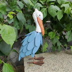 Pelican Statue Bird Sculpture Ornaments Wood Metal Crane Figurines Table Top for Living Room Bedroom Office Decoration… - Image 3