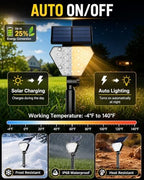 Solar Spot Lights Outdoor Waterproof, Warm White Solar Spotlights, 6 Packs - Image 4