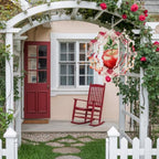 10 Inch Farmhouse Fruits Wind Spinner for Yard and Garden, Green Leaves Red Buffalo Plaid Hanging Ornaments Outdoor 3D Kinetic Wind Sculpture Spinners Indoor Outdoor Patio Décor Ornaments Gift - Image 4