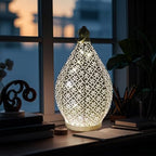 Moroccan Style Vintage Lantern Metal Decorative Table Lamp 9.84" Tall Moroccan Lantern Decorative Candle Holder Lamp for Home Living Room Bedroom Garden Yard Weddings Parties 01 - Image 6